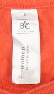B&C Collection Women's Orange T-Shirt - S Short Sleeve