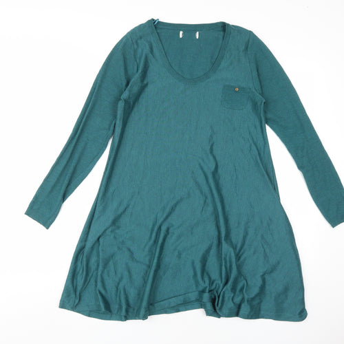 Next Women's Green Size 8 Long Sleeve Knit Dress