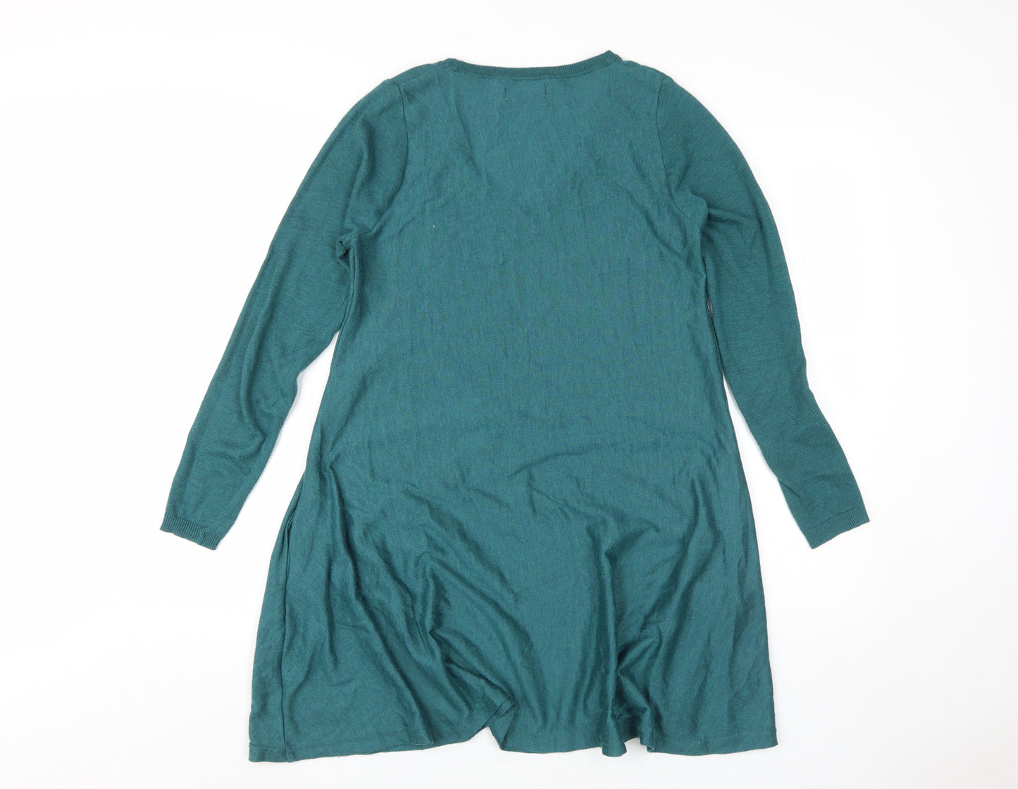 Next Women's Green Size 8 Long Sleeve Knit Dress