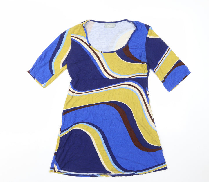 Wallis Women's Blue Geometric Tunic, Size 12