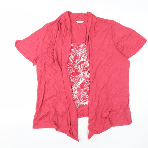 Marks and Spencer Women's Red Floral Tunic Blouse Size 18
