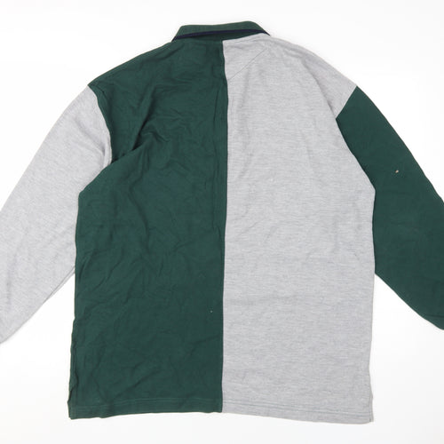 Time AM Men's Multicoloured Polo Shirt L Colourblock