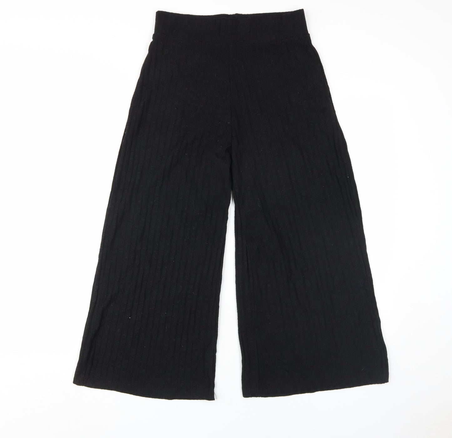 Stradivarius Women’s Black Wide-Leg Trousers S