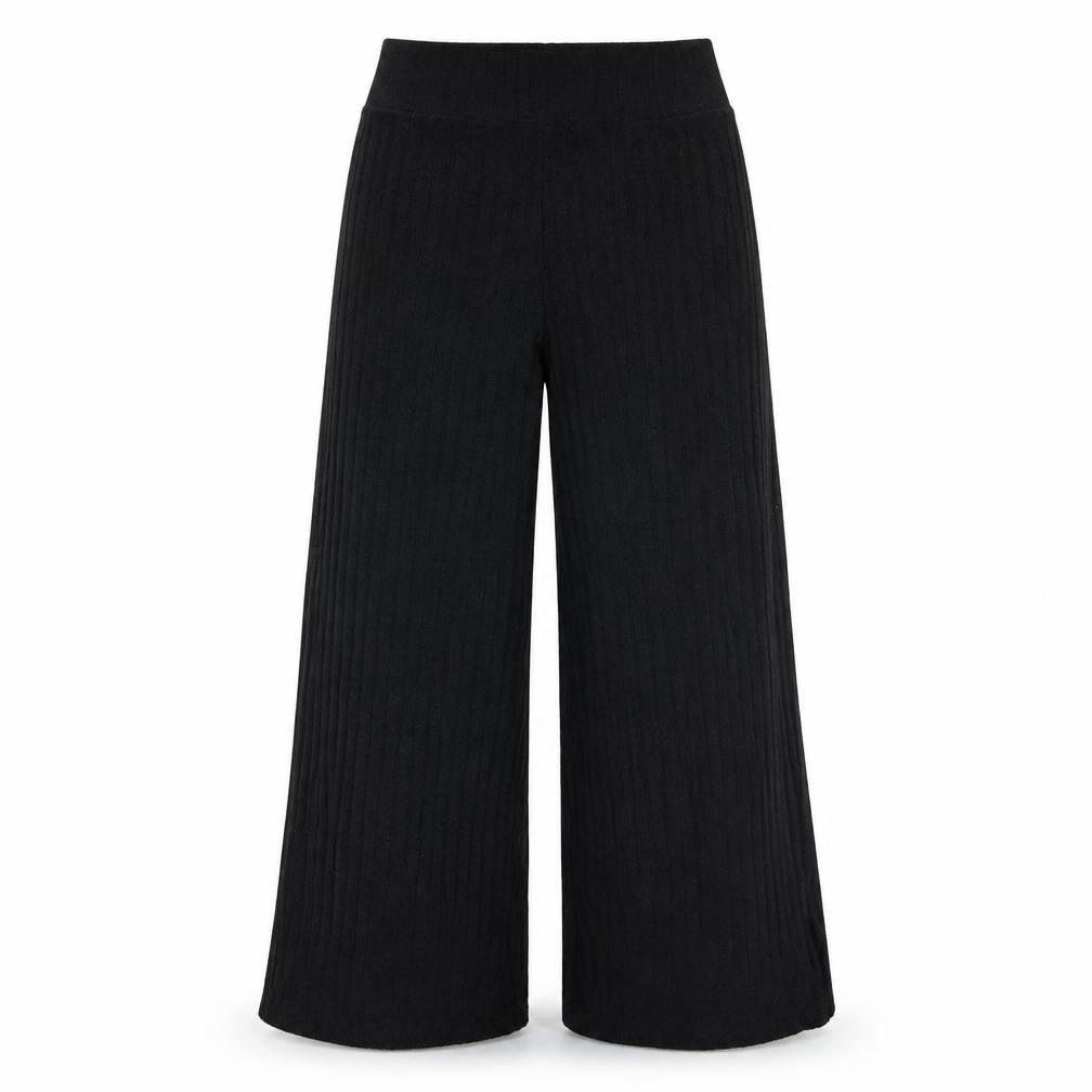 Stradivarius Women’s Black Wide-Leg Trousers S