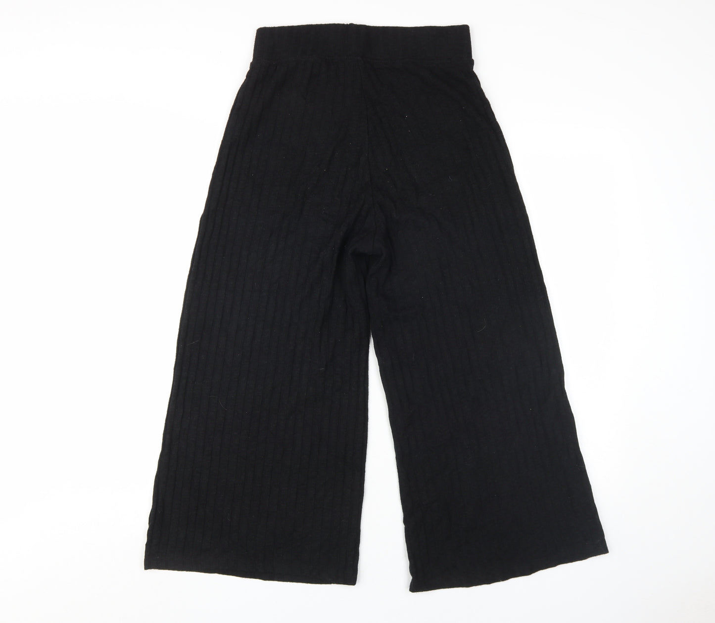 Stradivarius Women’s Black Wide-Leg Trousers S