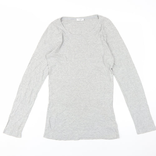 Ethel Austin Women's Grey Long Sleeve Top, Size 12