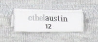 Ethel Austin Women's Grey Long Sleeve Top, Size 12