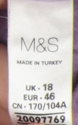 Marks and Spencer Women's Purple T-Shirt, Size 18