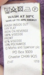 Marks and Spencer Women's Purple T-Shirt, Size 18