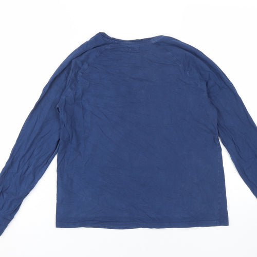 John Lewis Blue Pyjama Top, Size 8, Cotton, Animal Print