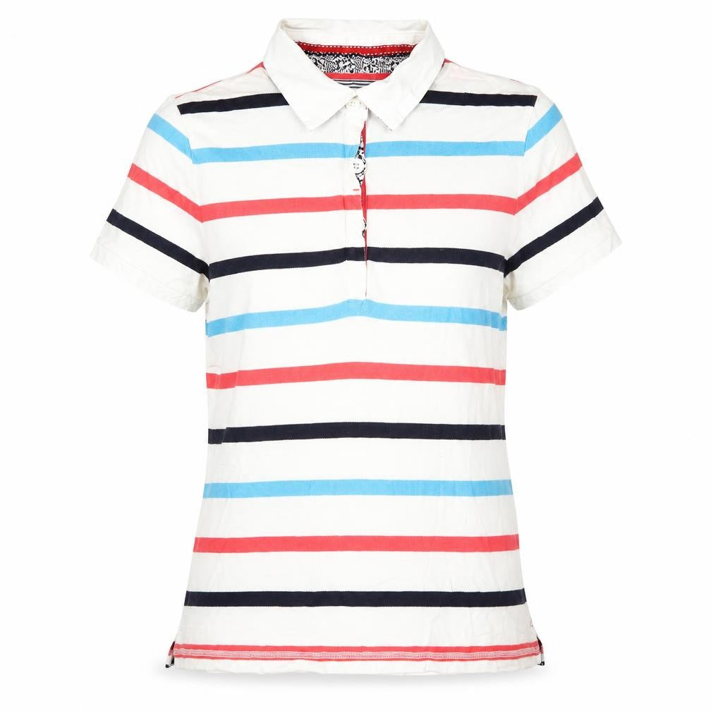 Front view of Marks & Spencer Women's Multicoloured Striped Polo