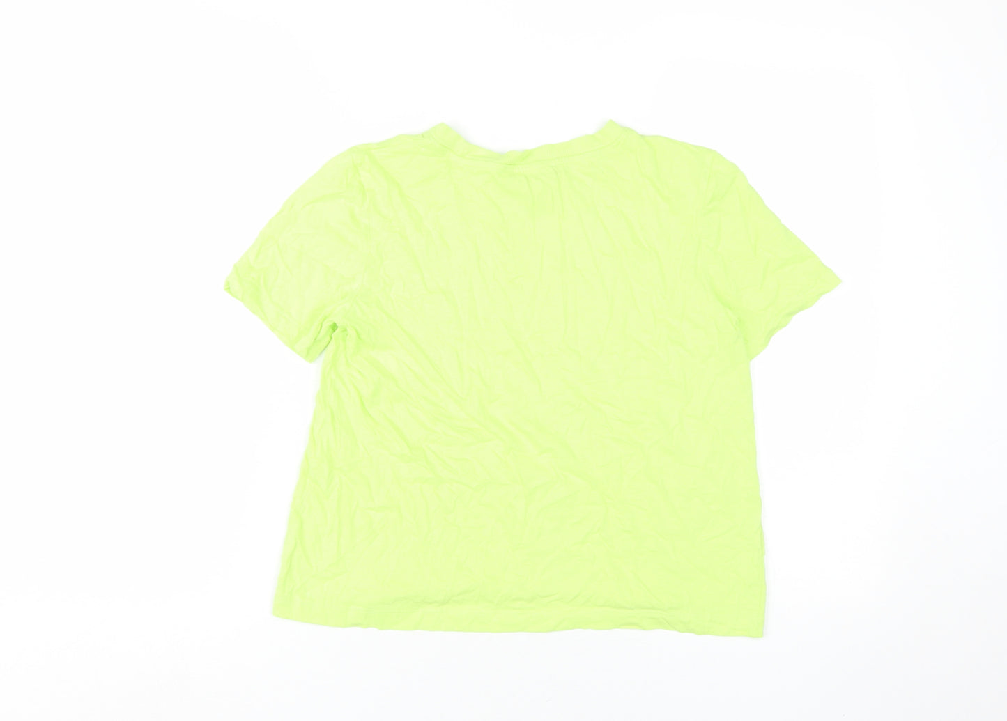 Zara Women’s Green Basic T-Shirt - Size S Casual