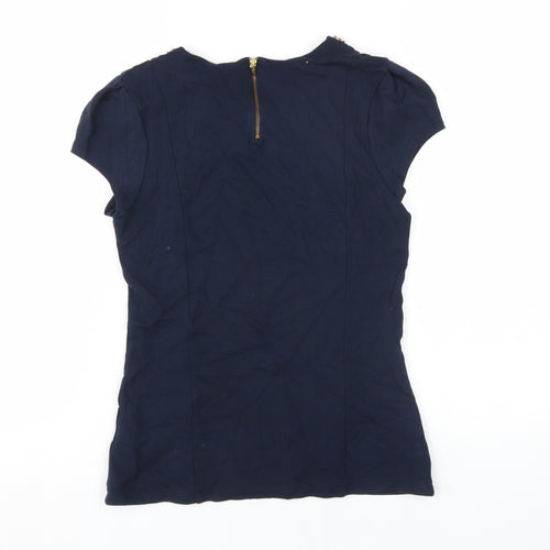 Next Women's Blue Beaded Blouse UK 8