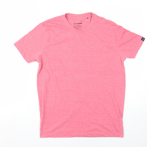 bradFORD Men's Pink Crew Neck Short Sleeve T-Shirt S