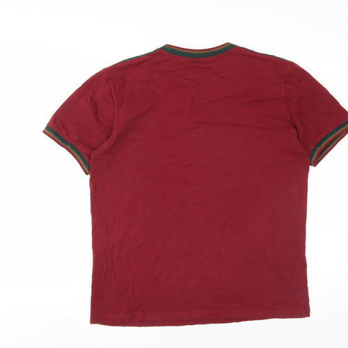 RYS Sportline Men's XL Red Colourblock T-Shirt