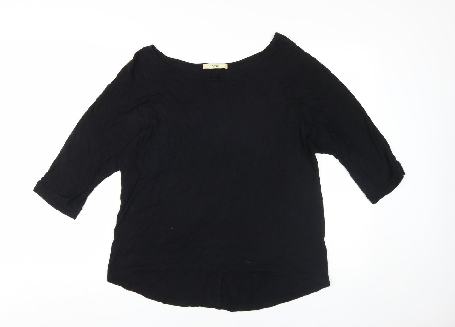 Oasis Women's Black Basic Blouse Size L