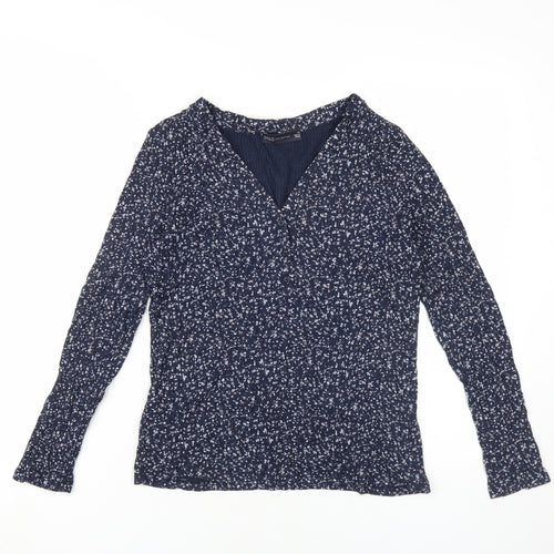 Marks and Spencer Women's Blue Floral Blouse Size 12