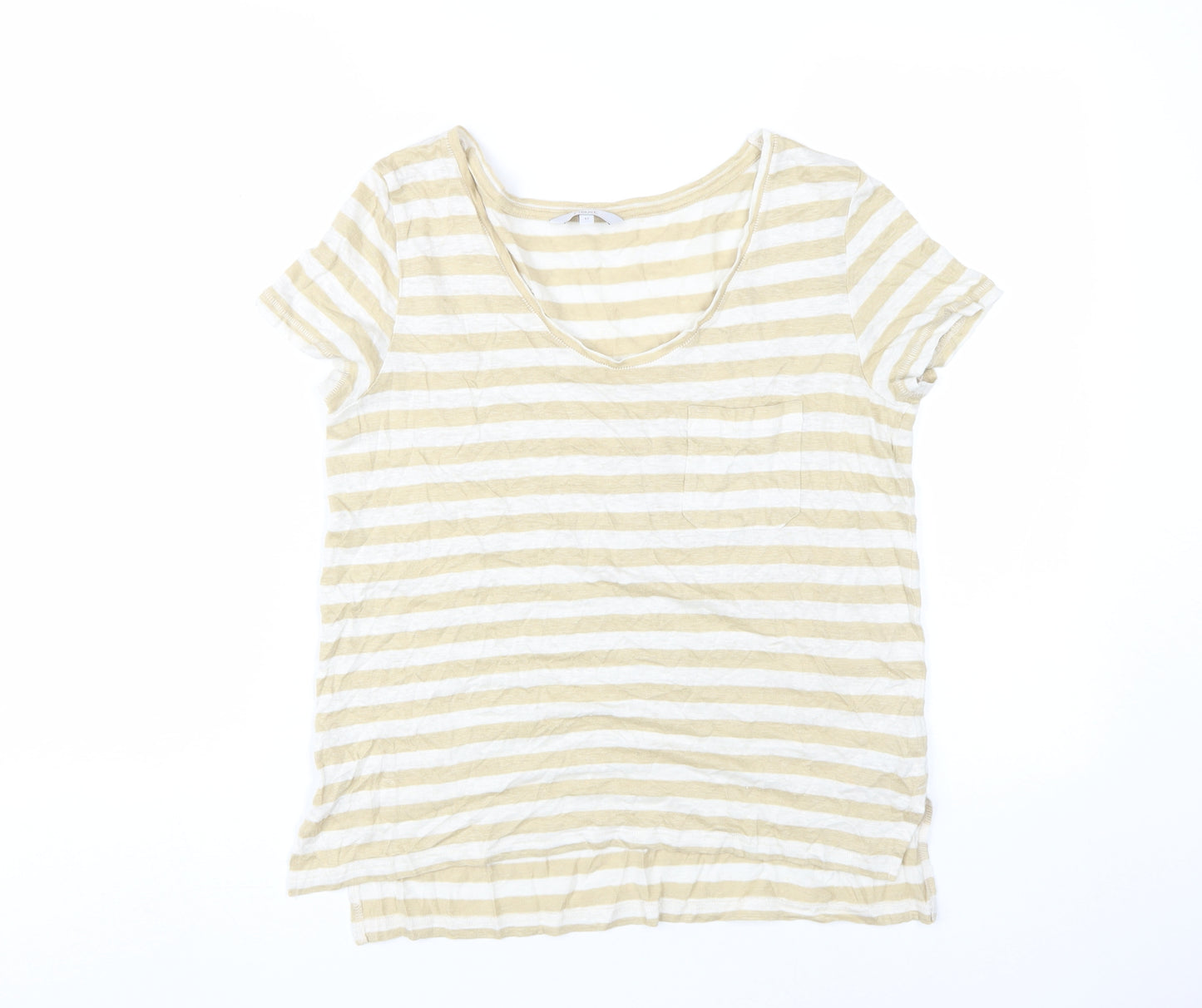 Next Women's Beige Stripe T-Shirt UK 12, Summer Style