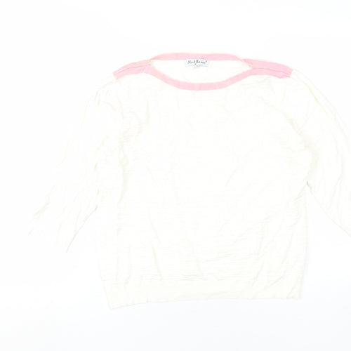 Mudflower Women's Ivory Jumper L 3/4 Sleeve