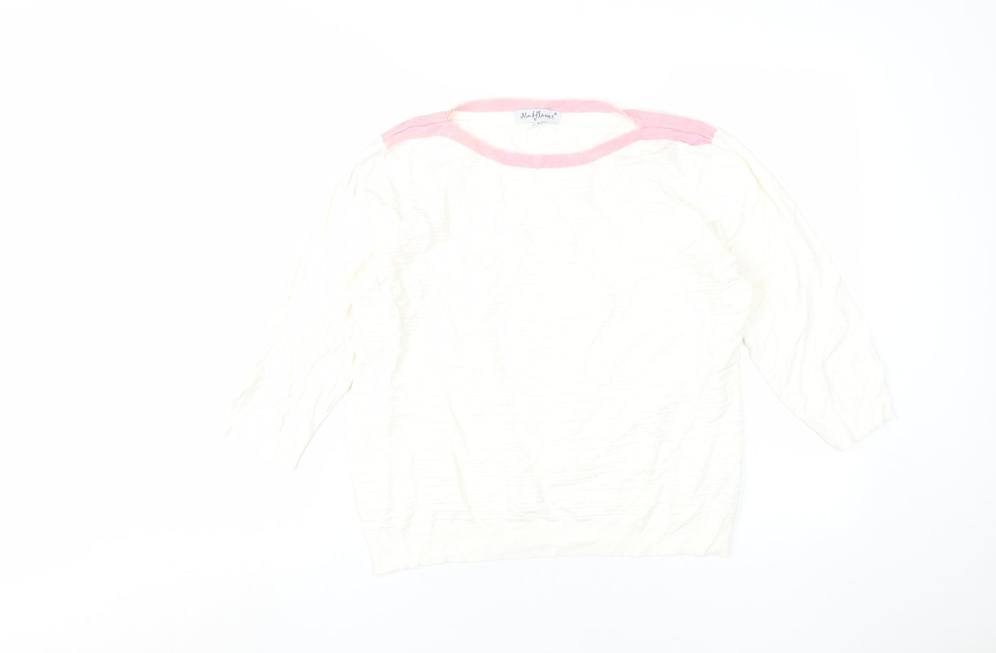 Mudflower Women's Ivory Jumper L 3/4 Sleeve