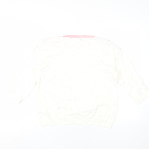 Mudflower Women's Ivory Jumper L 3/4 Sleeve