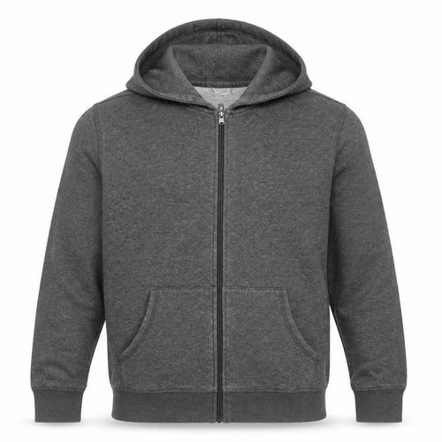 H&M Boys Grey Full Zip Hoodie, 12-13 Years, Cotton Blend