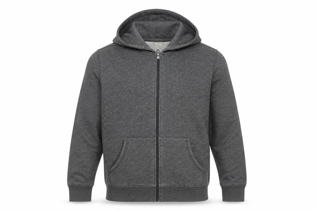H&M Boys Grey Full Zip Hoodie, 12-13 Years, Cotton Blend