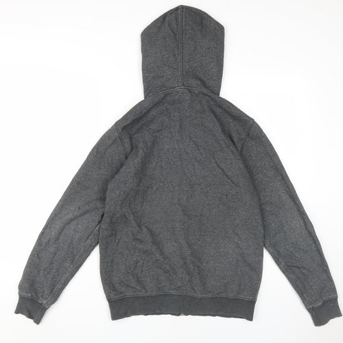 H&M Boys Grey Full Zip Hoodie, 12-13 Years, Cotton Blend