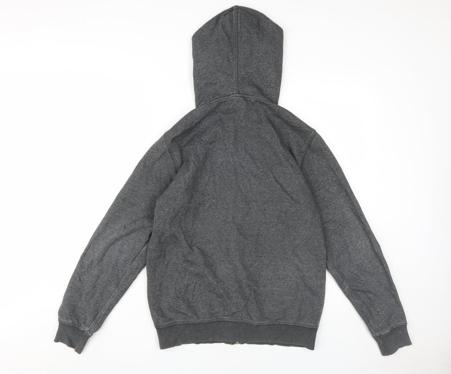 H&M Boys Grey Full Zip Hoodie, 12-13 Years, Cotton Blend