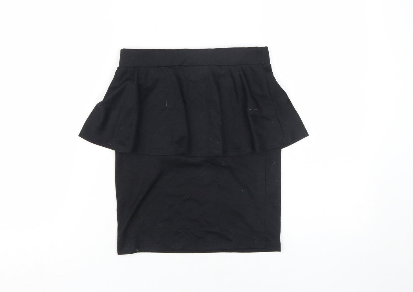 Bershka Women's Black Peplum Skirt Size M