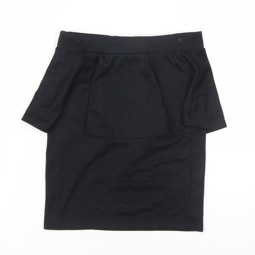 Bershka Women's Black Peplum Skirt Size M