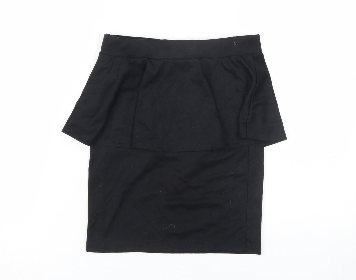 Bershka Women's Black Peplum Skirt Size M
