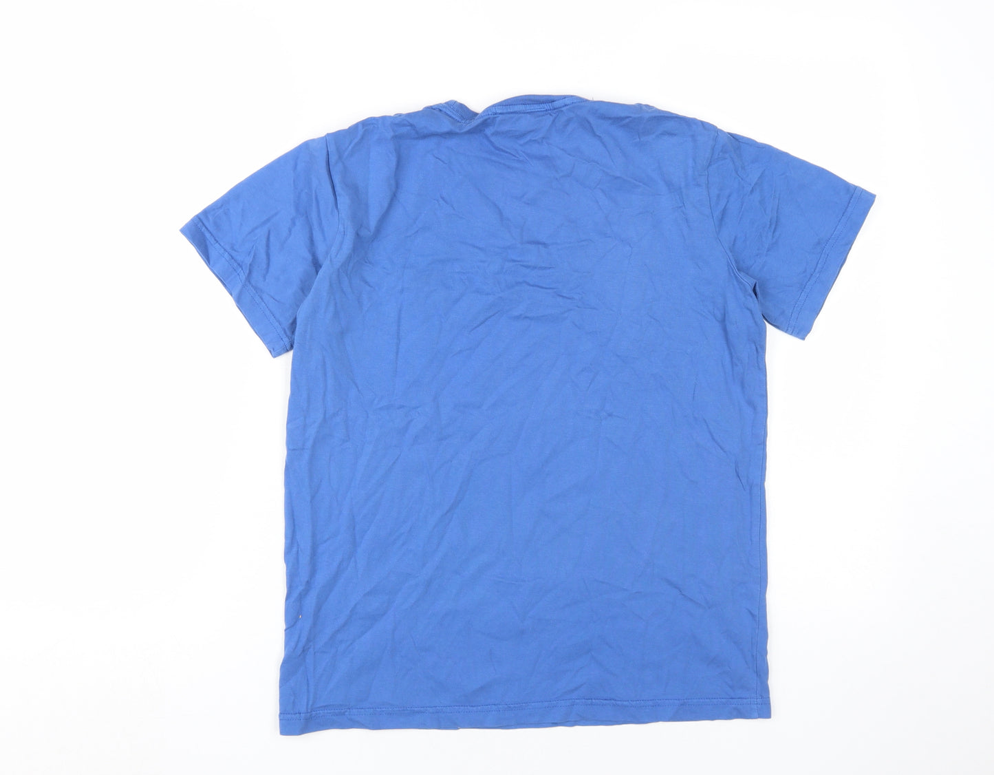 BINI Boys Blue Cotton Basic T-Shirt, Regular Fit, Size 12 Years