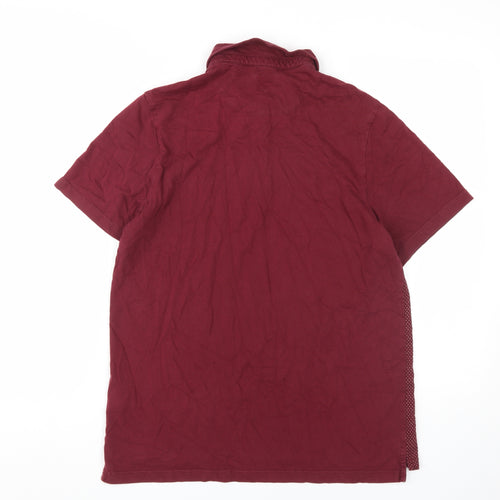 Silver Eight Men's Red Polo Shirt M Short Sleeve