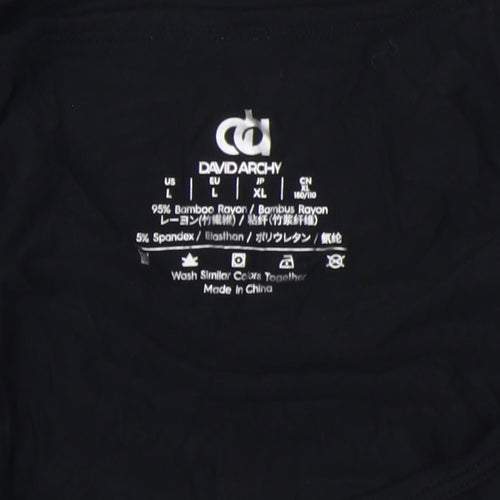 David Archy Black Tank Top L Unisex Adults Activewear