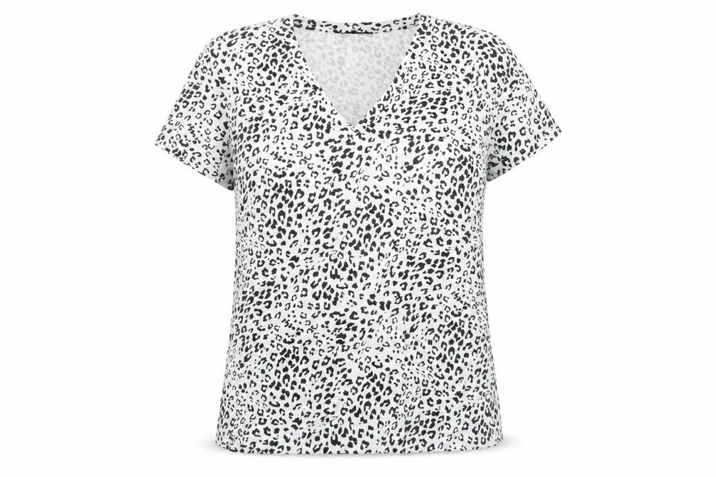 Front view of Zara Women's Multicoloured Animal Print T-Shirt L