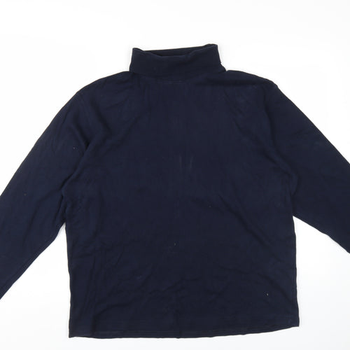 Marks & Spencer Men's Blue Long Sleeve High Neck Tee