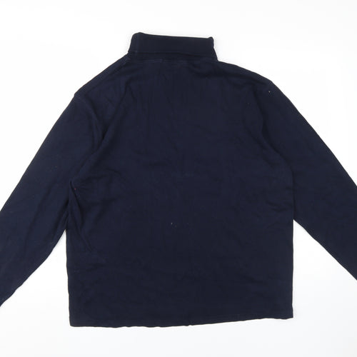 Marks & Spencer Men's Blue Long Sleeve High Neck Tee