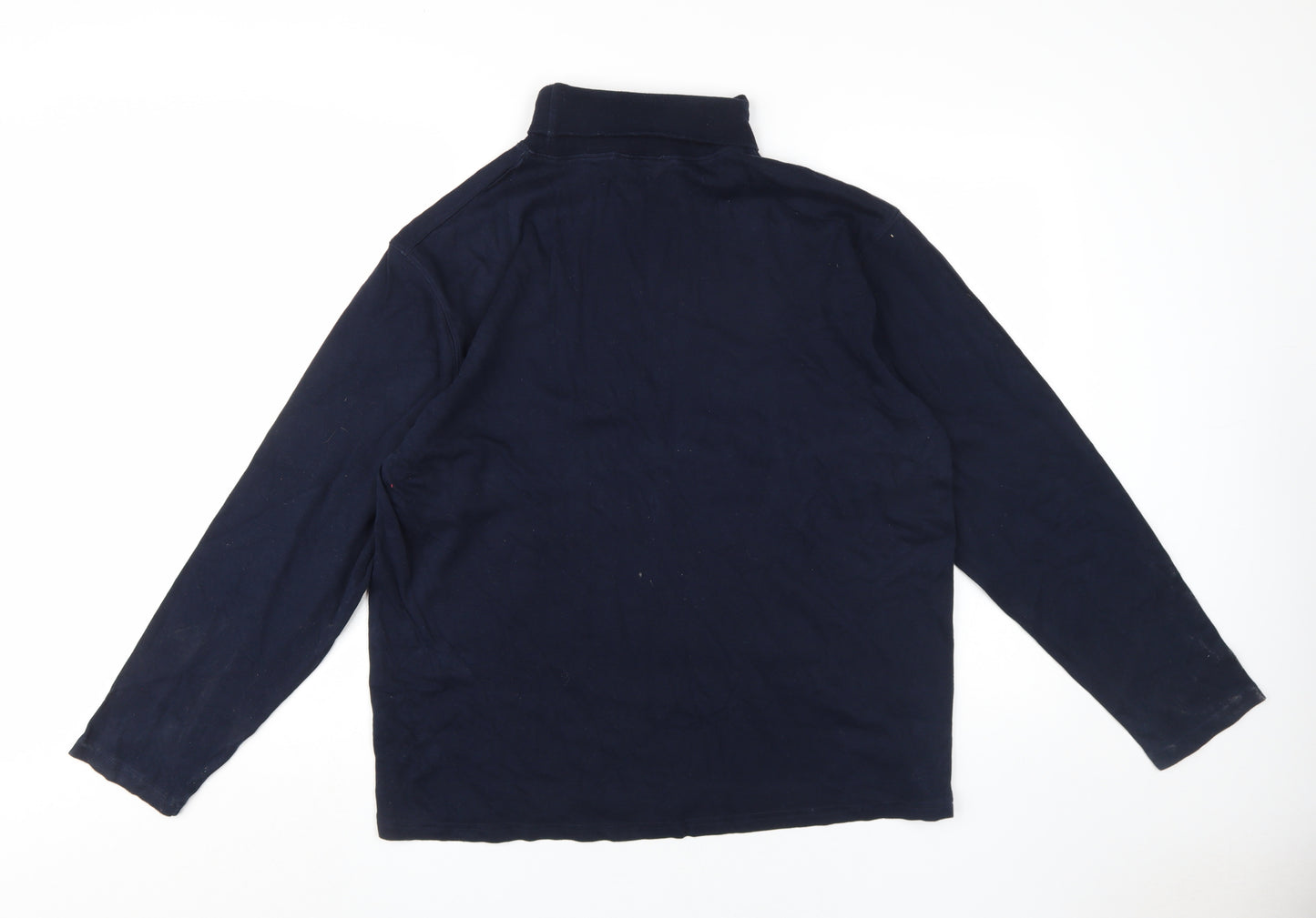 Marks & Spencer Men's Blue Long Sleeve High Neck Tee