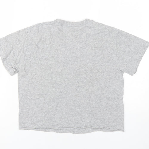 Miss Selfridge Grey Crew Neck T-Shirt Women Size S