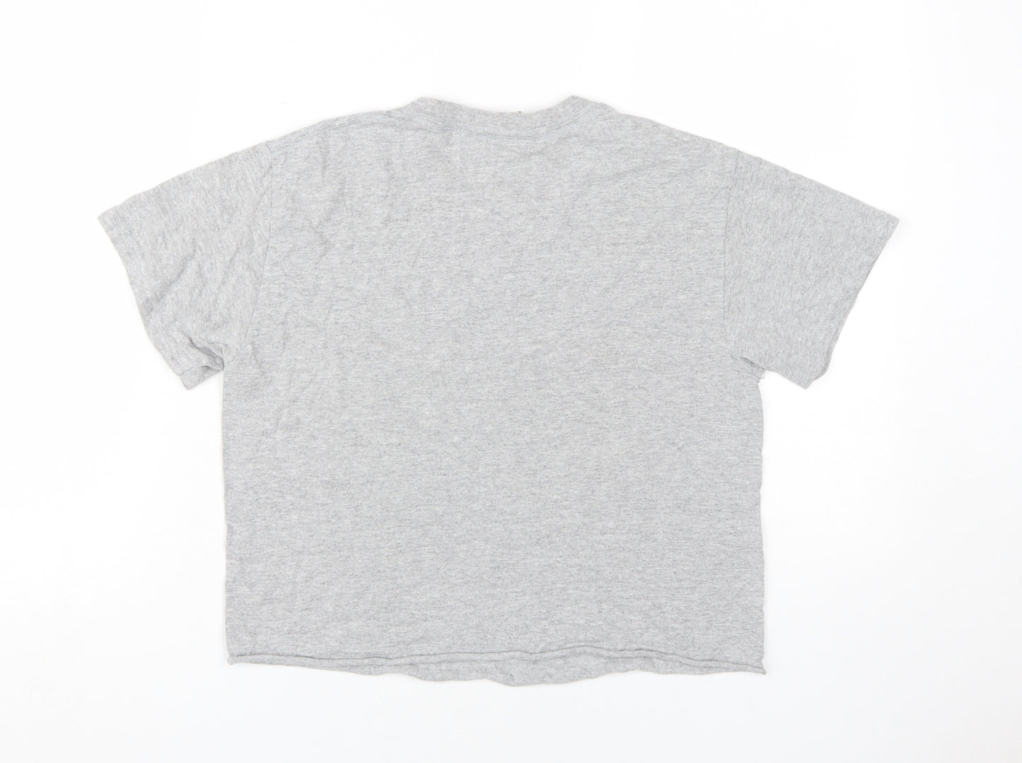 Miss Selfridge Grey Crew Neck T-Shirt Women Size S