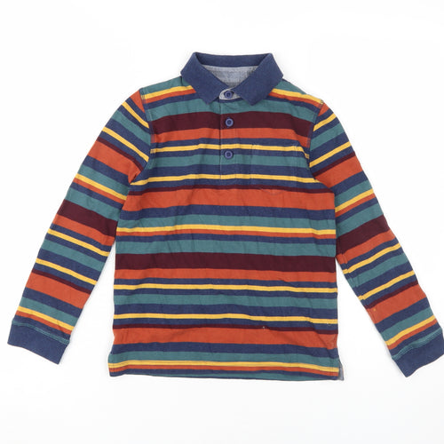 John Lewis Boys Multicoloured Striped Polo Shirt 8 Years