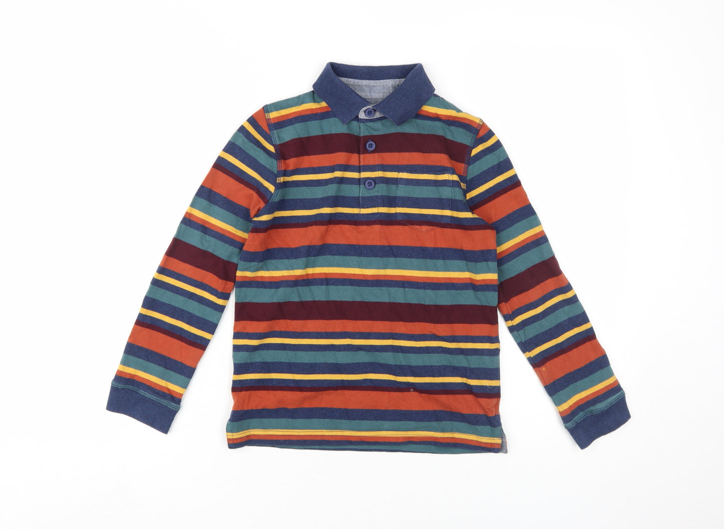 John Lewis Boys Multicoloured Striped Polo Shirt 8 Years