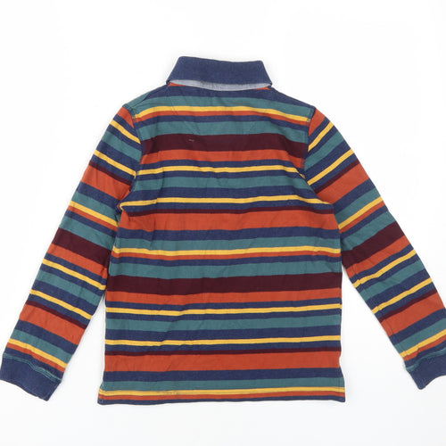John Lewis Boys Multicoloured Striped Polo Shirt 8 Years