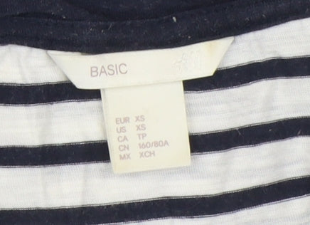 H&M Women's Striped Basic T-Shirt XS