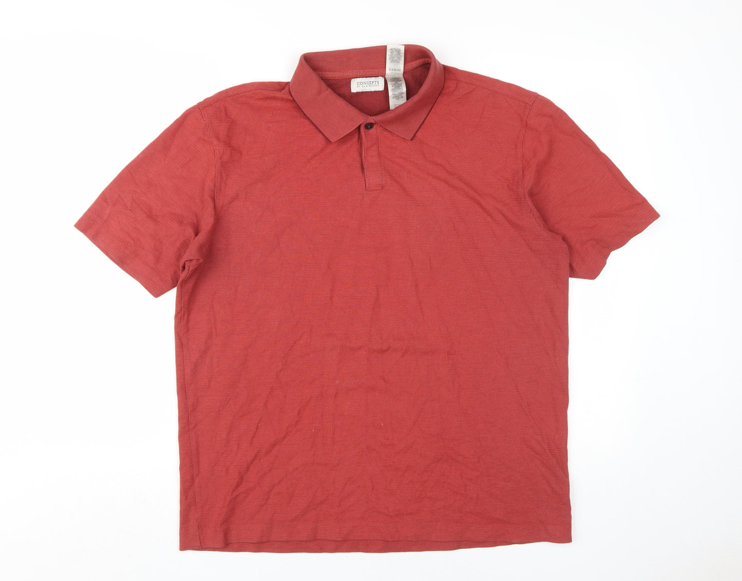 Concepts by Claiborne Men's Red Polo Shirt - L