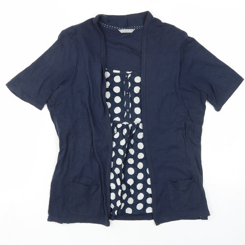 Marks and Spencer Women's Blue Tunic Blouse - Size 14