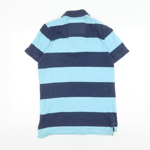 Abercrombie & Fitch Unisex Blue Striped Polo M