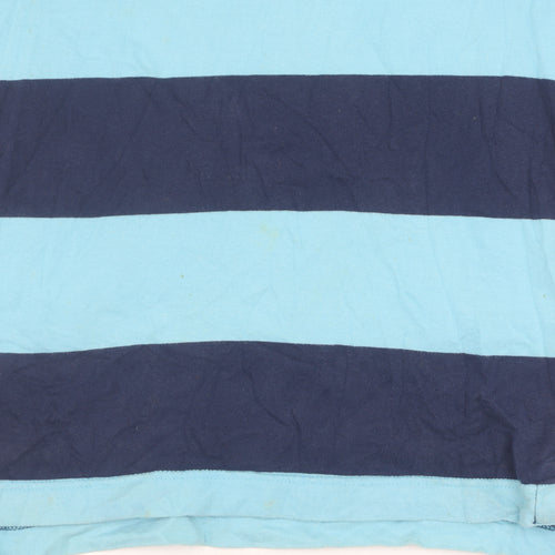 Abercrombie & Fitch Unisex Blue Striped Polo M