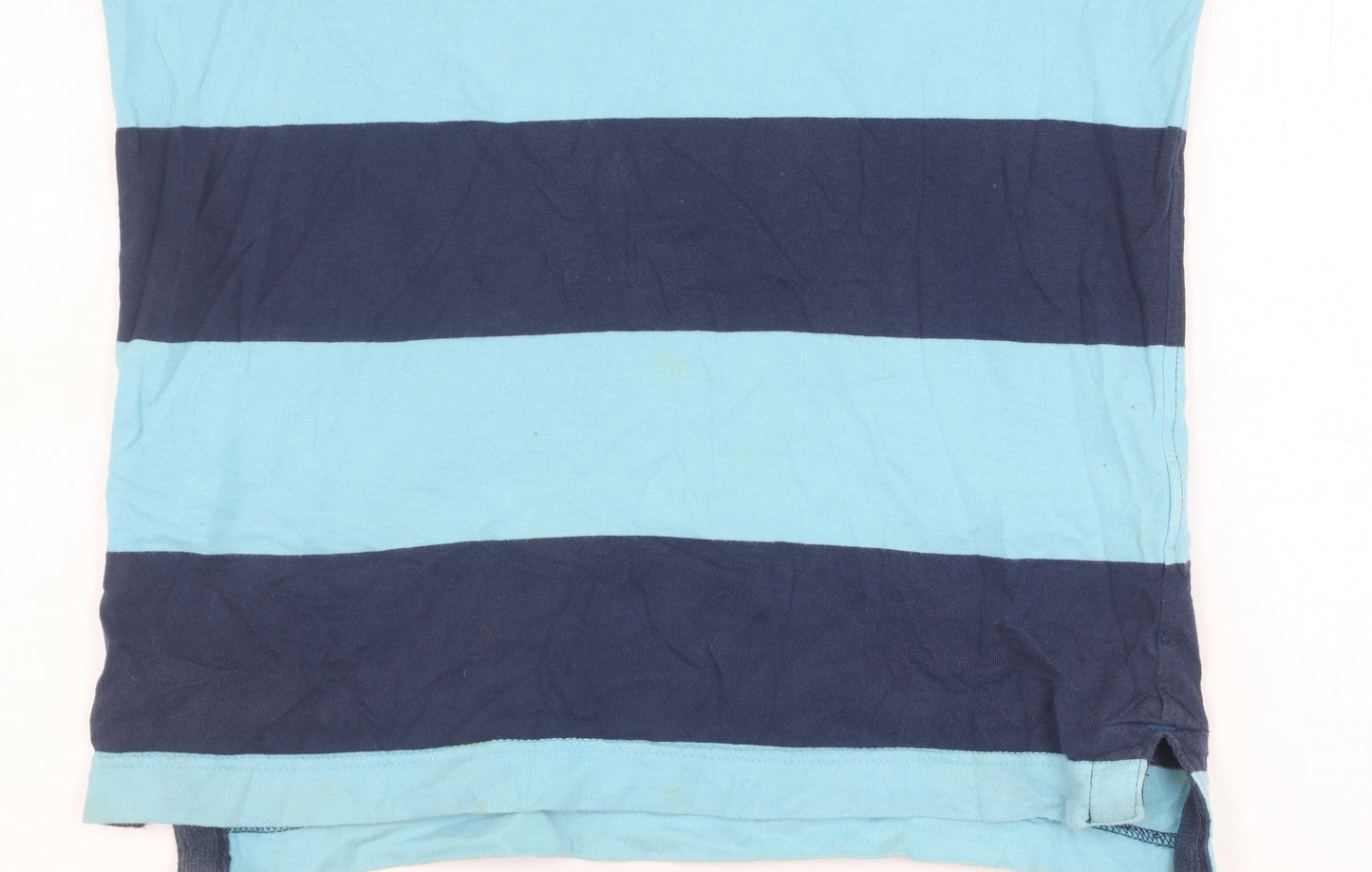 Abercrombie & Fitch Unisex Blue Striped Polo M